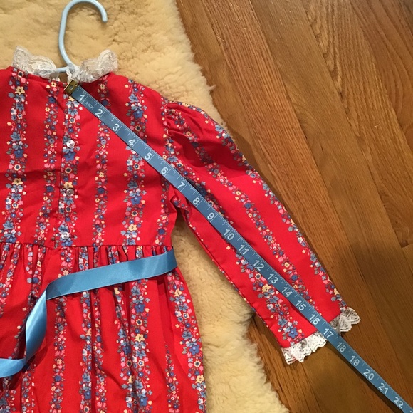 Vintage Nana’s Pet red floral dress - Picture 13 of 13